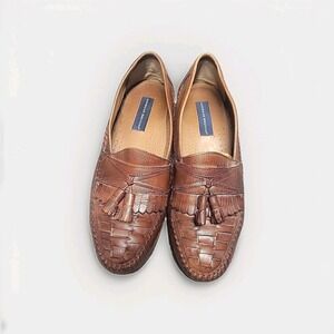 Giorgio Brutini Brown Leather Tassel Loafers‎ Mens 10.5 D